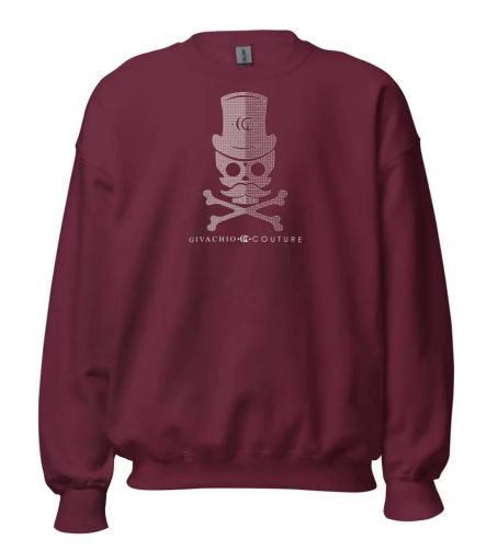 Heiron Skull Sweatshirt - Maroon / S