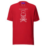 Mad White Skull T-Shirt - Red / S - T-Shirts