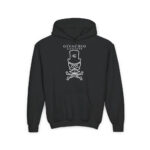 Mad White Skull Youth Hoodie - S / Black - Kids clothes