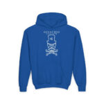Mad White Skull Youth Hoodie - S / Royal - Kids clothes