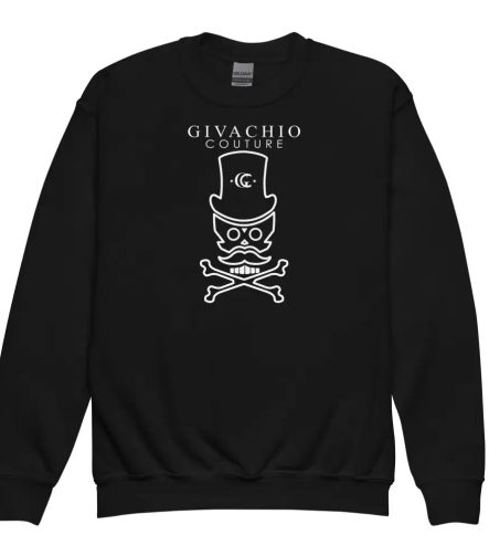 Mad White Skull Youth Sweatshirt - Black / XS