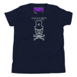 Mad White Skull Youth T-Shirt - Navy / S