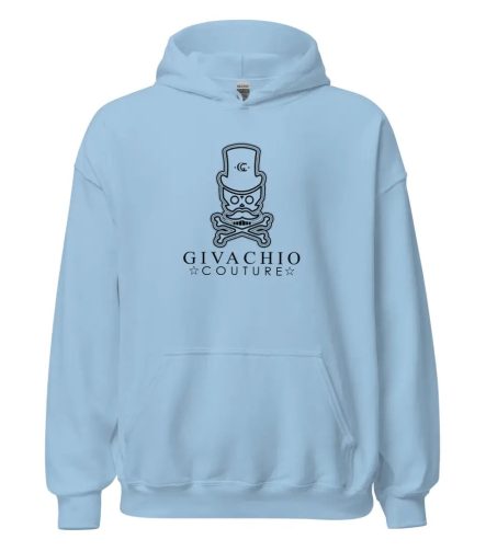 Noir Skull Hoodie - Light Blue / S
