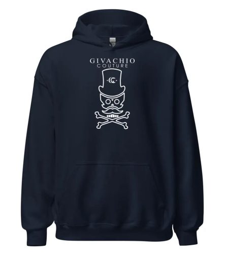 Noir Skull Hoodie - Navy / S