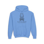 Noir Skull Youth Hoodie - S / Carolina Blue - Kids clothes