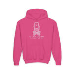 Noir Skull Youth Hoodie - S / Heliconia - Kids clothes