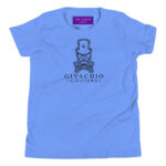 Noir Skull Youth T-Shirt - Heather Columbia Blue / S