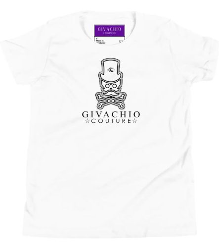 Noir Skull Youth T-Shirt - White / S