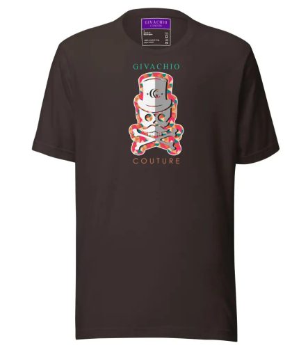 Patch Red Skull T shirt - Brown / S - T-Shirts