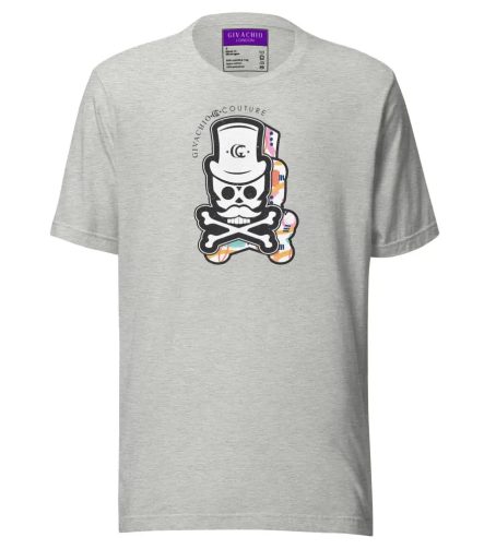 Patch Up Skull T-Shirt - Athletic Heather / S - T-Shirts