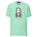 Patch Up Skull T-Shirt - Heather Mint / S - T-Shirts