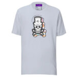 Patch Up Skull T-Shirt - Light Blue / S - T-Shirts