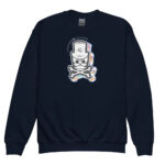Patch Up Skull Youth Sweatshirt - Navy / XS