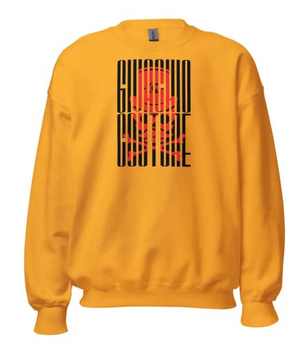 Red Raven Skull Sweatshirt - Gold / S