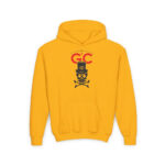 Royal Black Skull Youth Hoodie - S / Gold - Kids clothes