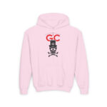 Royal Black Skull Youth Hoodie - S / Light Pink - Kids clothes