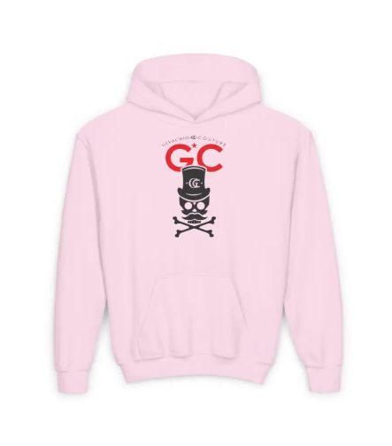 Royal Black Skull Youth Hoodie - S / Light Pink - Kids clothes