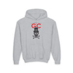 Royal Black Skull Youth Hoodie - S / Sport Grey - Kids clothes