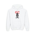 Royal Black Skull Youth Hoodie - S / White - Kids clothes