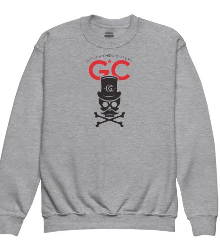 Royal Black Skull Youth Sweatshirt - Sport Grey / XS