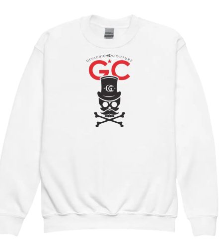 Royal Black Skull Youth Sweatshirt - White / XS