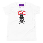Royal Black Skull Youth T-Shirt - White / S