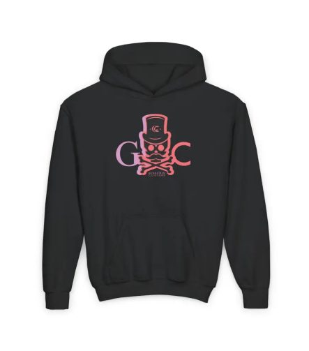 Skull Faded Youth Hoodie - S / Black - Kids clothes