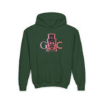 Skull Faded Youth Hoodie - S / Forest Green - Kids clothes