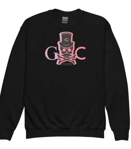 Skull Faded Youth Sweatshirt - Black / XS