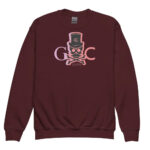 Skull Faded Youth Sweatshirt - Maroon / XS