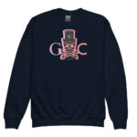 Skull Faded Youth Sweatshirt - Navy / XS
