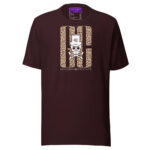 Skull Leapord T-Shirt - Oxblood Black / S - T-Shirts