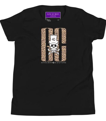 Skull Leapord Youth T-Shirt - S