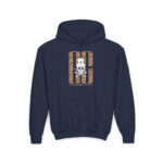 Skull Leopord Youth Hoodie - S / Navy - Kids clothes